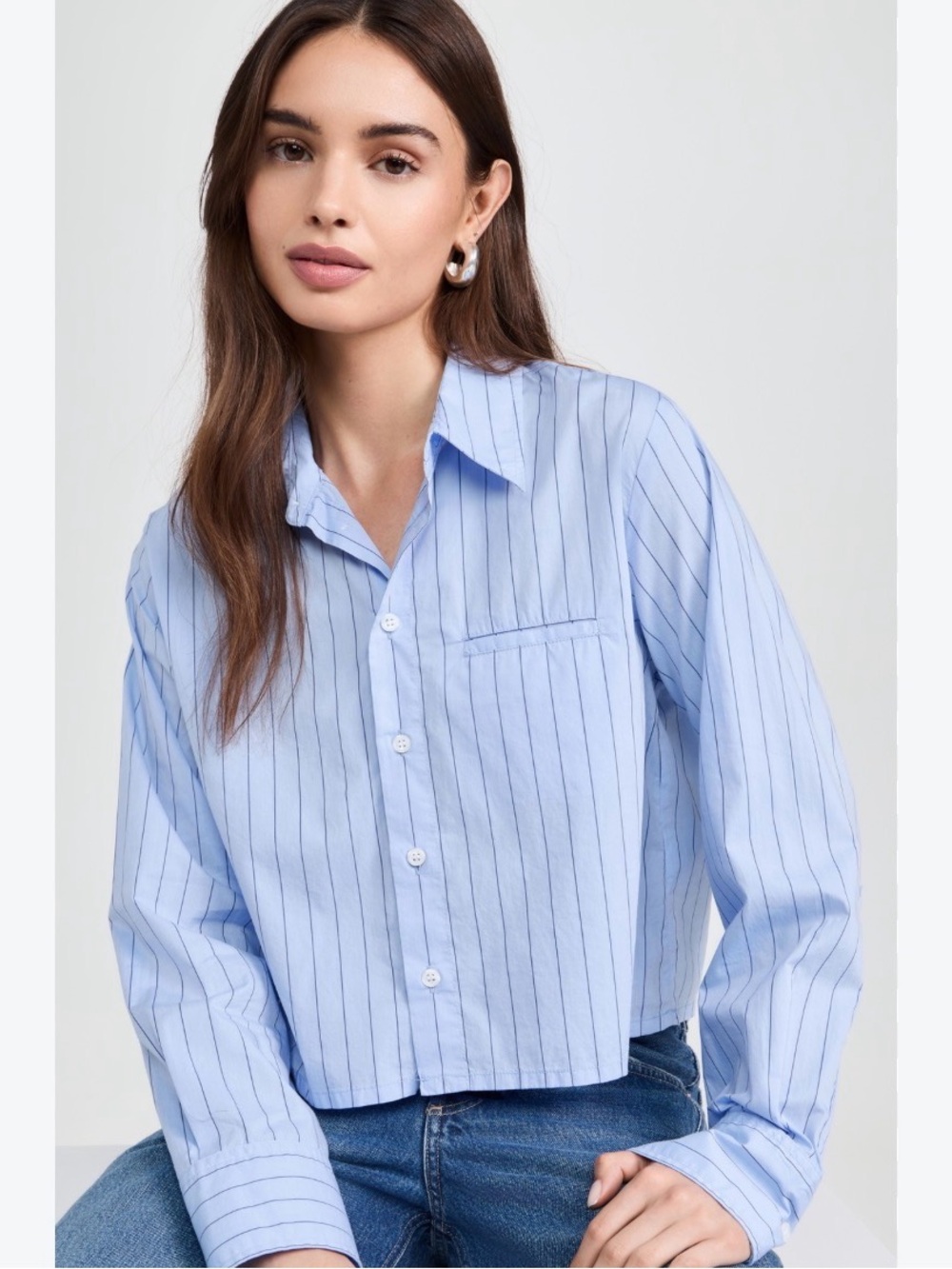 Citizens Of Humanity Blue Pinstripe Button-Down Shirt